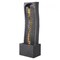 Black Vertical Water Fountain with Fiberglass Resin and LED Lights